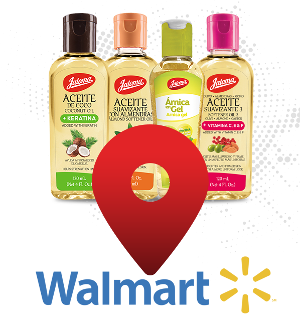 Nuestros productos están disponibles en tiendas Walmart.